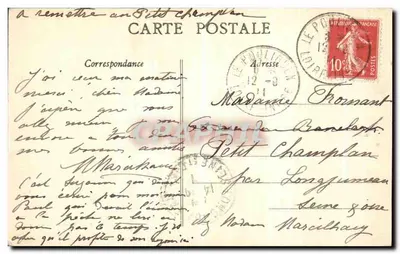 Le Pouliguen (Loire-Inf.) - La Grotte des Korrigans — Artaud-Nozais, Nantes, n°450 — Verso