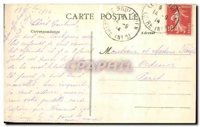 Le Pouliguen (Loire-Inf.) - A Grande Côte - Estudo de rochedos — Artaud-Nozaïs, Nantes — Verso