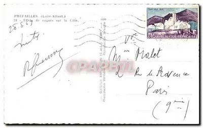Préfailles (Loire-Atlantique) — Efectos de olas en la costa — Comuler Imp. (S.-et-L.) — Reverso