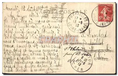 Préfailles (L.-Inf.) — A Praia sob a luz da lua — n° 1286 — Verso