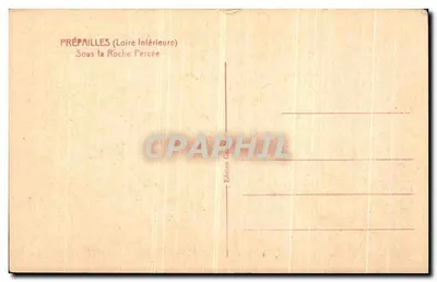 Préfailles (Loire Inférieure) — Bajo la Roche Percée — Edición Géat — Reverso