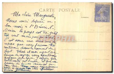 St-BREVIN-les-PINS — A Praia — editor desconhecido, n° 569 — Verso