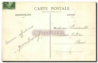 St-NAZAIRE - A Praia com Maré Alta — série 844, editor não visível — Verso
