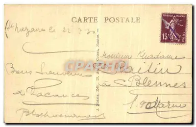 St-Nazaire (L.-I.) - O Monumento aos Mortos da Guerra 1914-1918 — J. Nozais, Editor, 18, Ave. Coteau, Nantes — Verso