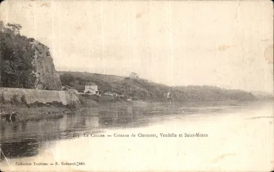Bilhete postal antigo Le Cellier Colinas de Clermont Vendelle e Saint Meens