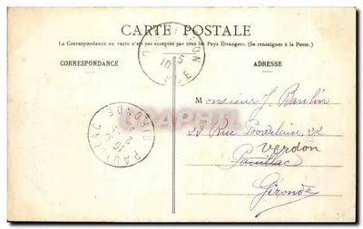 O Rocher de « Pierre Percée » com maré baixa — Saint-Nazaire — série 337 — Verso