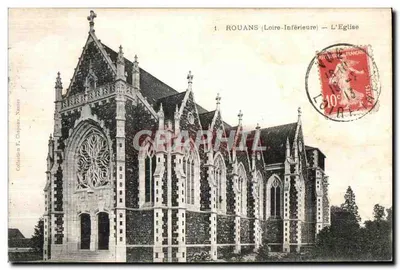 Rouans (Loire-Inférieure) — A Igreja — Editor F. Clapjean, Nantes