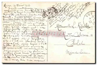 Rouans (Loire-Inférieure) — A Igreja — Editor F. Clapjean, Nantes — Verso