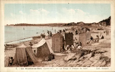 Les Moutiers-en-Retz (Loire-Inf.) — Plaża w czasie kąpieli — Zbiór Renard