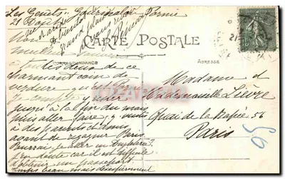 Pornic — Ogólny widok wież zamku — Artaud et Nozais, Nantes — Rewers