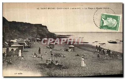 Saint-Michel-Chef-Chef (Loire-Inf.) — A Praia em Mapée baixa — F. Chapeau, Imp. Editores