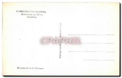 St-Laurent-sur-Sèvre — Pensionnat Saint-Gabriel — uitzicht vanaf Chaussac — Achterkant