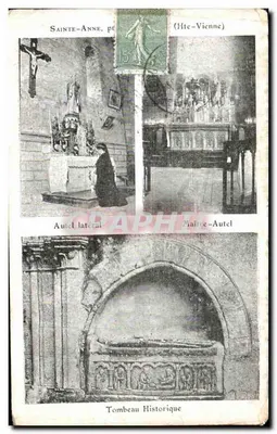Sainte-Anne, Hte-Vienne — Altar e túmulo histórico — L. BOUTET, fotógrafo, Limoges