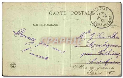 Zamek COUSSAC-BONNEVAL — Haute-Vienne — wydawca nieznany, nr 122 — Rewers
