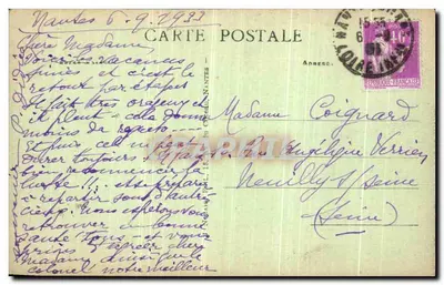 NANTES — De grachten en de drie torens van het Kasteel van de Hertogin Anna — Uitgever: Nantes, n° 142 — Achterkant