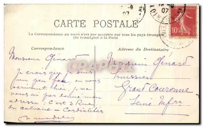 NANTES — O Jardim das Plantas com o Campanário de Saint-Clément — Verso