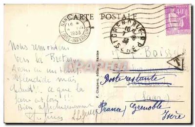 NANTES — Plac Monnaie i Muzeum — F. Chapeau, wydawca — Rewers