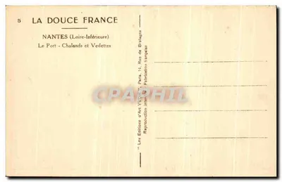 Nantes (Loire-Inférieure) — Port — Chalands i Vedettes — Les Éditions d'Art YVON, Paris — Rewers