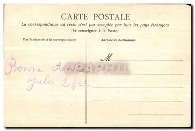 Bilhete postal antigo Pen Born Le Debarcadere Enfants — Verso