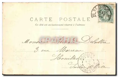 Caserne 104. pułku linii — Saint-Cloud — wydawca Delattre, nr 217 — Rewers