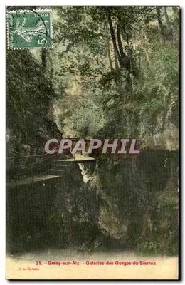 Grésy-sur-Aix — Galerias das Gorges do Sierroz — Foto-Pintura A. Bregar Frères, Paris