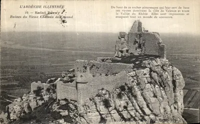 Ruínas do Velho Castelo de Crussol — Saint-Péray — L'ARDÈCHE ILLUSTRÉE n°14