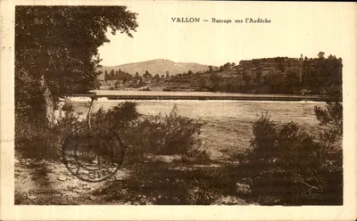 Vallon — Barragem sobre a Ardèche — Glarosé édit.