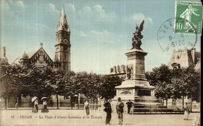Sedan — A Praça de Alsácia-Lorena e o Templo