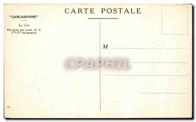 Carcassonne — Vista aerea della Città — Cie Gla Aéropostale — Verso