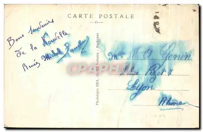 Bilhete postal antigo A Nova La Piege e O Hotel du La Reserve — Verso