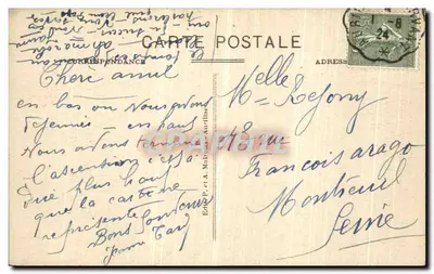 Wielki zgiełk na trasie Puy-Mary — piękny Cantal — Wyd. P. i A. Malicou, Audincourt, n° 3215 — Rewers