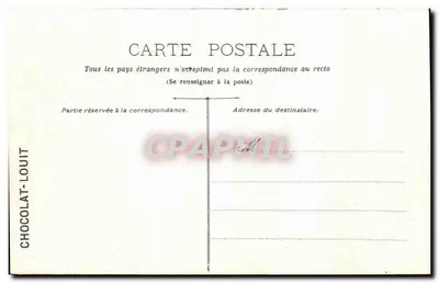 Zamek Clavières — Cantal — Wydane dla CHOCOLAT-LOUIT, N°7 — Rewers