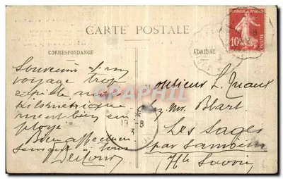 Caos de Casteltinet, la Aguja y el Pan de Azúcar — Thiézac, Cantal — L. Delhostal — Reverso