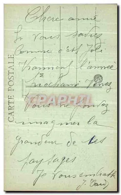 O Cantal pitoresco — Cadeia do Griou e Vale da Jordanne — Editor L.R. LA, n°491 — Verso