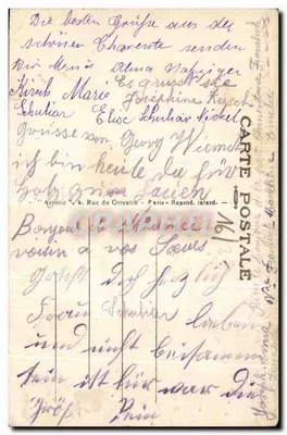 Bilhete postal antigo Saint Slpice les Chaudrolles Monumento aos Mortos Militaria — Verso