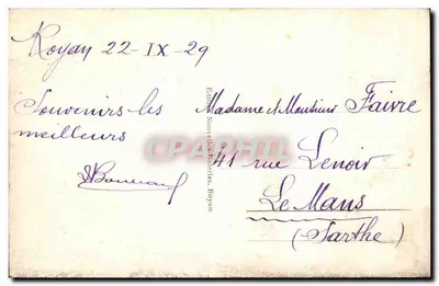 Cartolina d'epoca Royan Pontaillac Un Angolo di Spiaggia — Verso