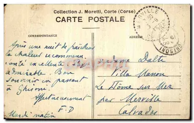 Córcega - L'Inzeccha (Ghisoni) — vista del cañón — editor Ghisoni — Reverso