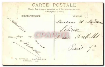 Bourges — Portale katedry — LL — Rewers