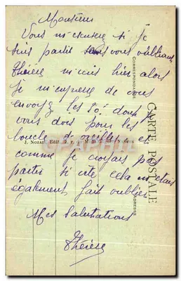 NANTES - Um lindo paisagem do Jardim das Plantas — J. Nozaïs, editor, n° 165 — Verso