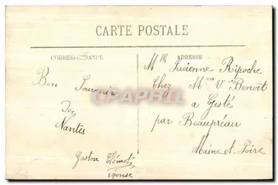 NANTES — O Jardim das Plantas — O Lago — LL — Verso