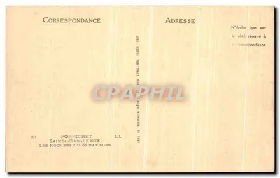 Les Rochers du Sémaphore — Pornichet — Editor Lévy et Weilrolin, París — Reverso