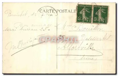 Pornichet (Loire-Inf.) — Costa de Congrigoux em um dia de tempestade — Coleção F. Chapeau, Nantes — Verso