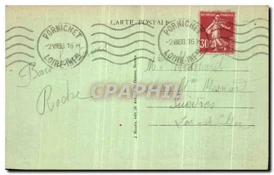 Pornichet (Loire-Inf.) — praia e barco — J. Nozais, editor, n° 189 — Verso