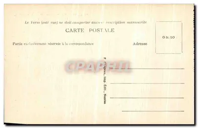 Le Pouliguen (Loire-Inf.) — Sur la Côte Falaises et Roches — F. Chappeau, Imp. Édit., Nantes — Verso