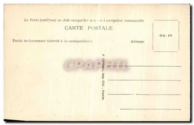 Le Pouliguen (Loire-Inf.) — Na Costa — Interior da Gruta dos Korrigans — Editor P. Chapeau, Nantes — Verso