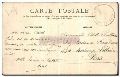 Le Pouliguen — La Plage à l'heure du Bain — Colección Podéré — Reverso