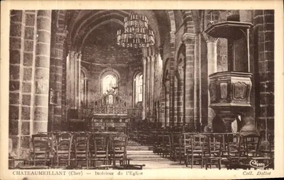 Castelo de Châteaumeillant (Cher) — Interior da Igreja — Coleção Dallot