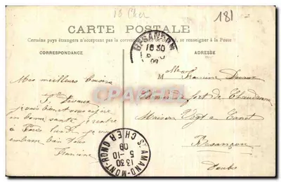 Saint-Amand-Montrond - As Margens do Cher na Roche — Edição das Novas Galerias de Saint-Amand — Verso