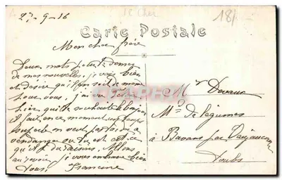 Saint-Amand-Montrond (Cher) — La Table des 3 Seigneurs — onbekende uitgever, n° 261 — Achterkant