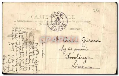 Besançon - A Cidadela, tomada do Campanário de São Pedro — editor não identificado, número de série 98 — Verso